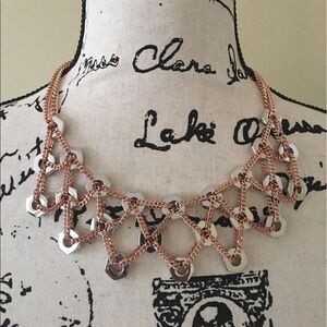 New Marc by Marc Jacobs bolts bib statement necklace rose gold